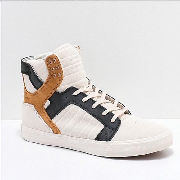 Supra Other - Supra Skytop Premium Bone, Black & Tan Skate Shoes